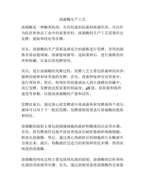 溶菌酶生产工艺