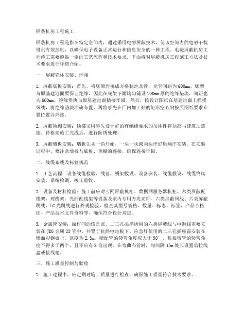 屏蔽机房工程施工