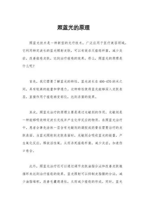 照蓝光的原理