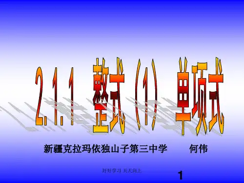 七年级初一数学上册人教版 单项式 名师教学PPT课件