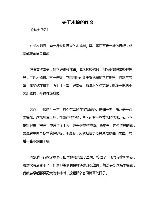 关于木棉的作文