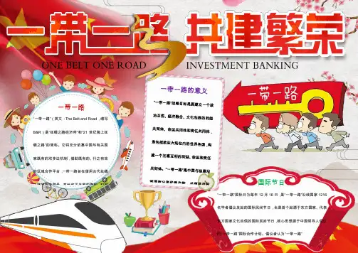 一带一路共同繁荣小报手抄报Word【word小报手抄报模板】