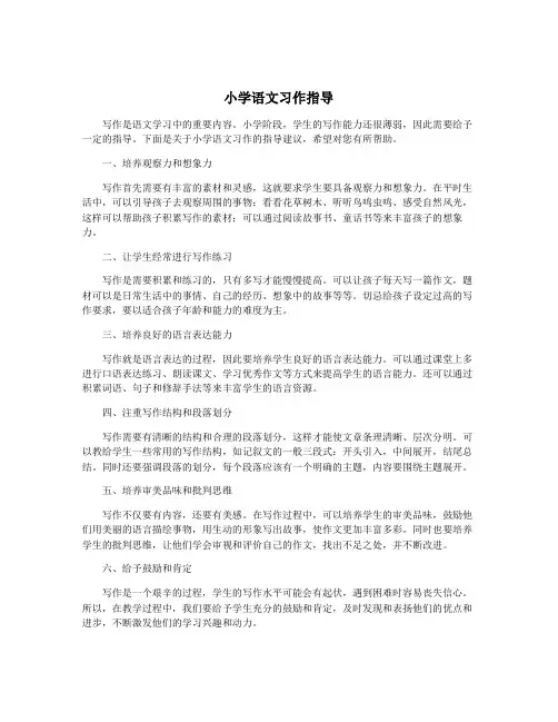 小学语文习作指导