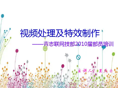 第一章 数字视频及编辑基础知识