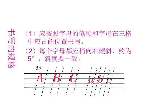 26个英语字母的书写格式精品PPT课件