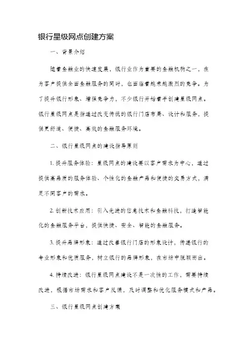 银行星级网点创建方案