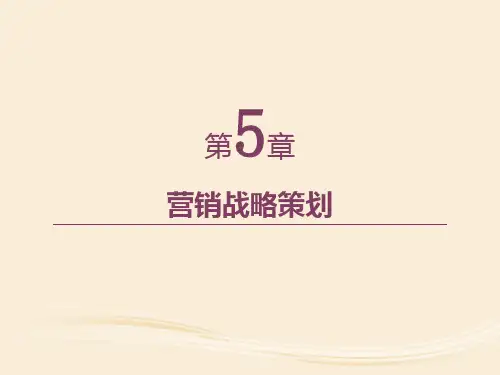 第5章 营销战略策略 《市场营销策划》PPT课件