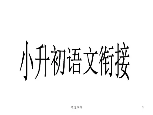 小升初语文衔接_课件ppt课件