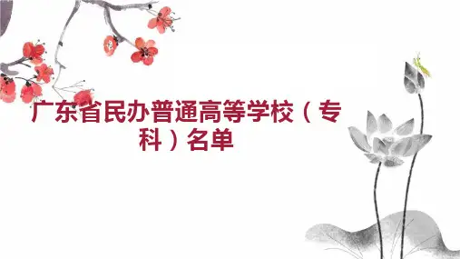 广东省民办普通高等学校 专科 名单