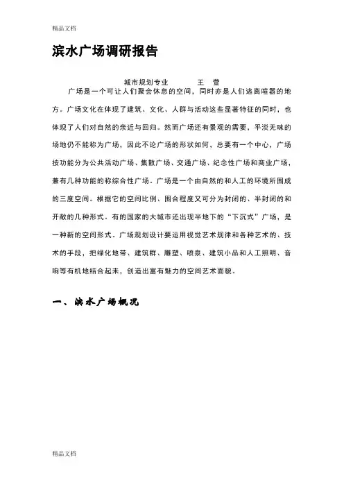 (整理)滨水广场调研报告