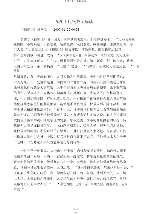 九变十化气数图解读