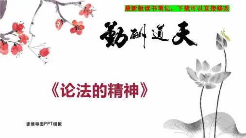 《论法的精神》读书笔记PPT模板思维导图下载