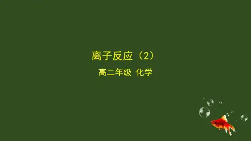 鲁科版高二化学选择性必修1 离子反应(2)-课件