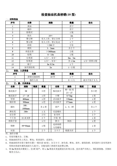 检查(10型)抽油机曲柄销(090522)