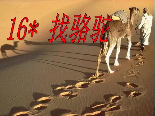部编版三年级上册语文《找骆驼》教学PPT课件说课