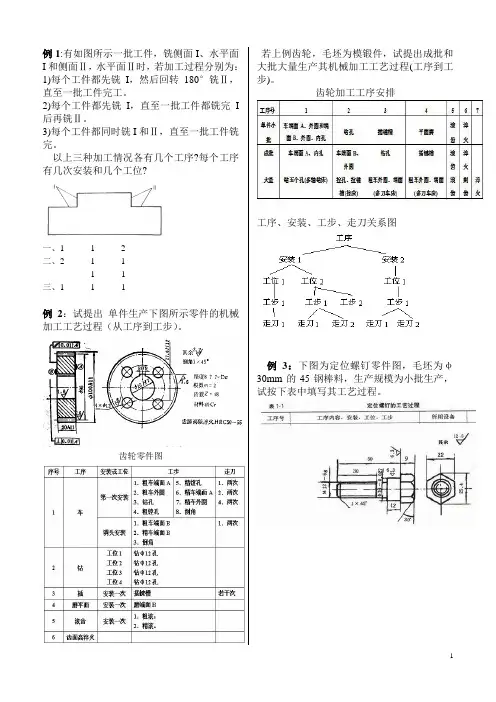 机械制造工艺学期末考试复习资料