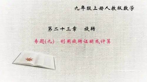 专题(九) 利用旋转证明或计算课件(人教版)