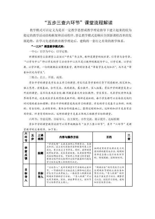 “一三六”教学模式学习资料
