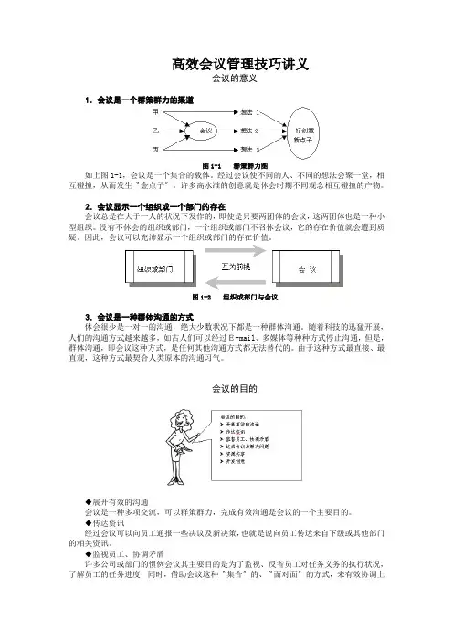 高效会议管理技巧讲义