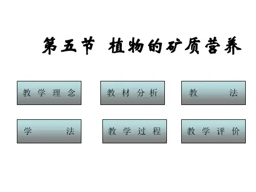 高一生物植物的矿质营养1(201910)