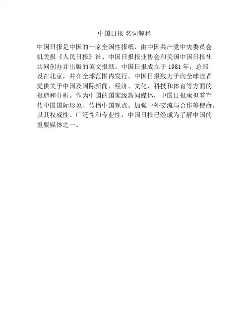 中国日报 名词解释