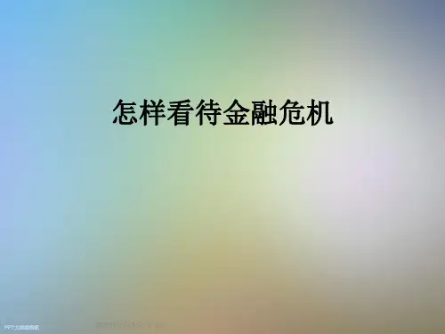 怎样看待金融危机