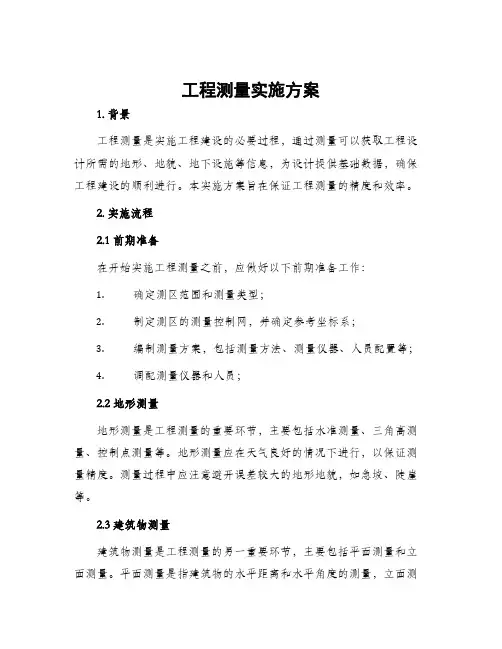 工程测量实施方案