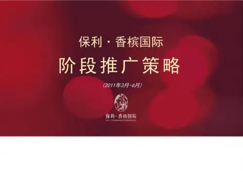 保利香槟国际阶段推广策略教材(PPT 33张)