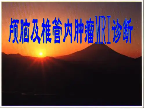MRI颅内及椎管内肿瘤(上)
