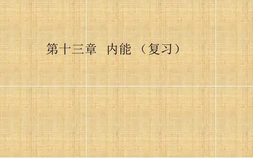 人教版九年级物理《内能》复习教学课件
