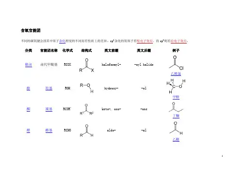 (完整版)常见化学官能团