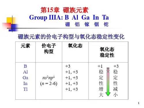 中山大学无机化学精品课程第15章硼族元素PPT课件