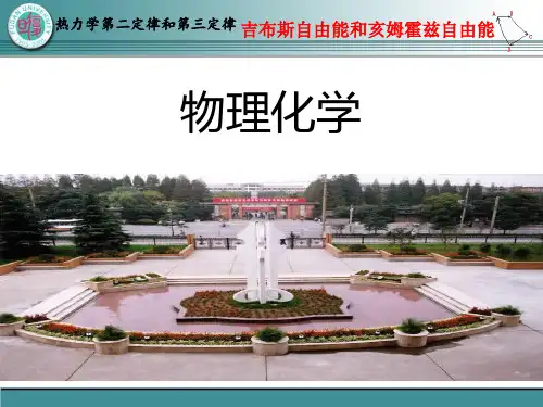物理化学Ⅱ35 热力学第二定律和热力学第三定律(五)-吉布斯自由能和亥姆霍兹自由能(沈伟) 2