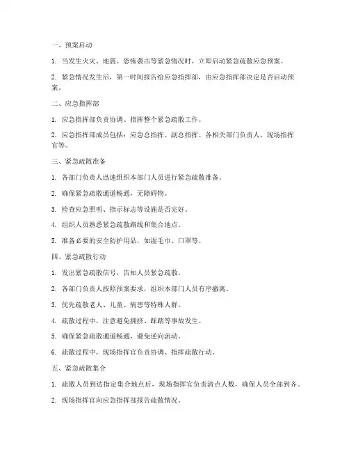 紧急疏散应急预案流程