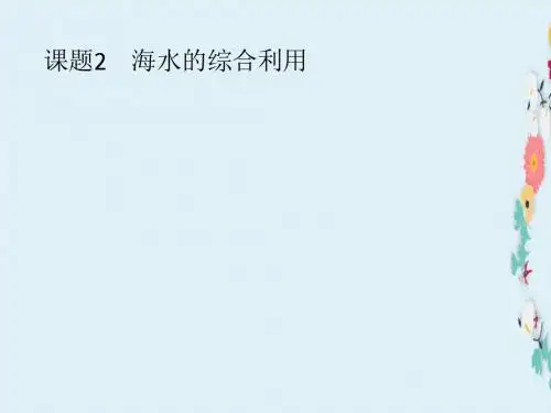 (新编)高中化学人教版选修2课件2.2.1海水中盐的开发和利用
