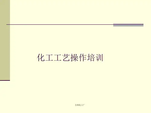 化工工艺操作培训教材(PPT64页)