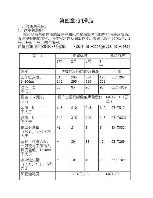 第四章润滑脂