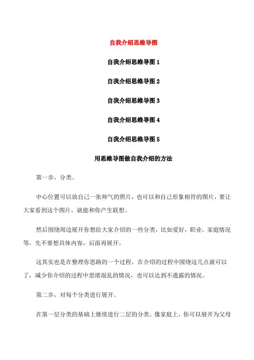 自我介绍思维导图