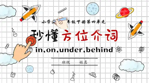 秒懂方位介词in,on,under,behind