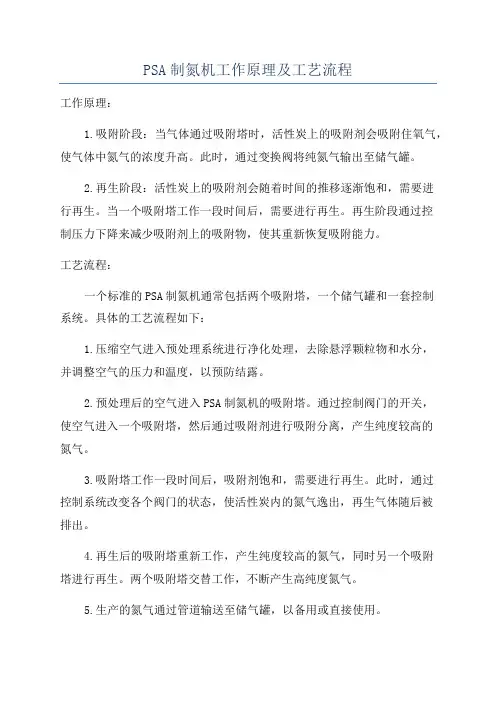 PSA制氮机工作原理及工艺流程