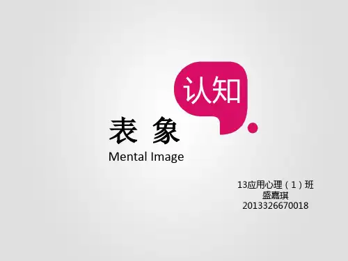 认知心理学—表象