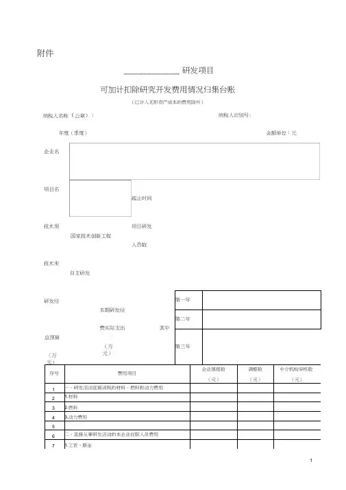 研发费用归集辅助台账-附件