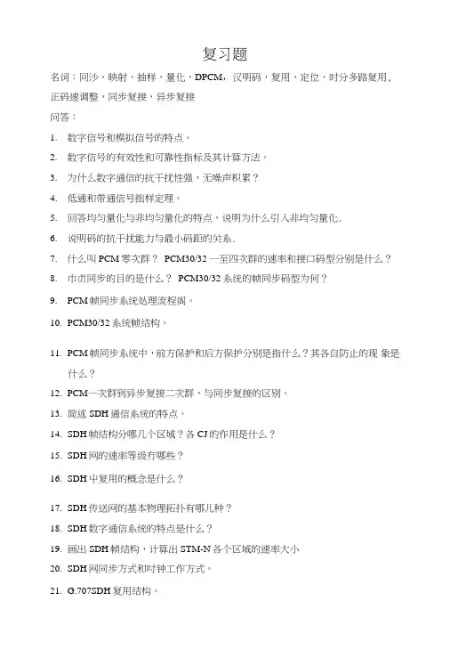 数字通信复习题.doc