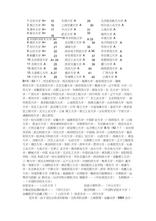 应用数学考研录取学校排名