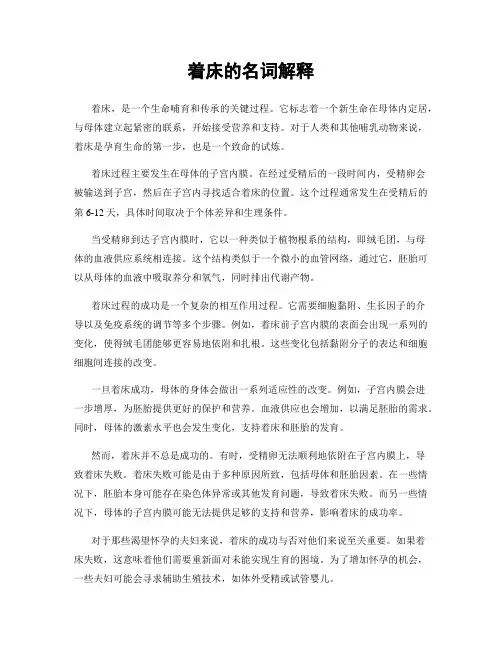 着床的名词解释