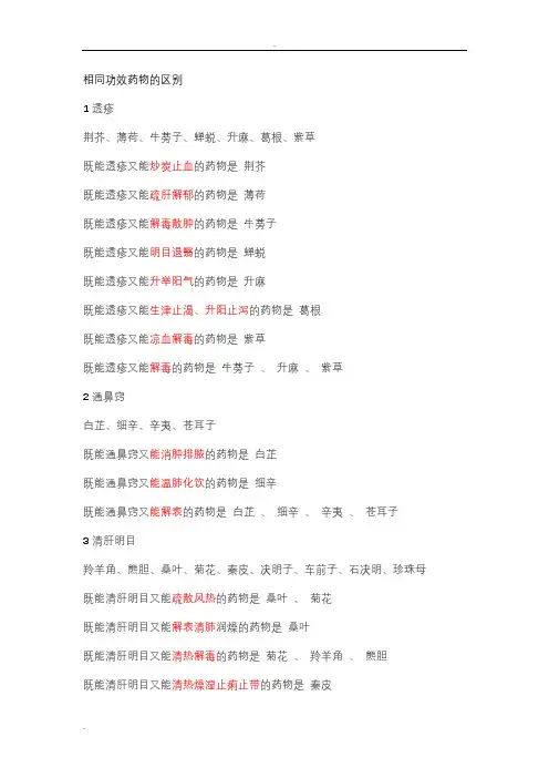 执业药师中药药二总结