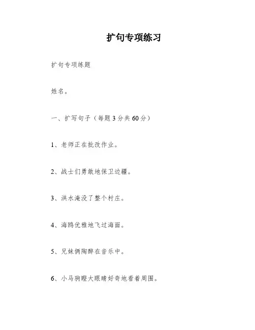 扩句专项练习