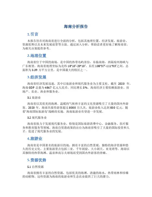 海南分析报告