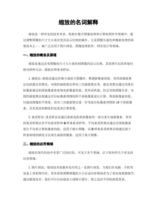 缩放的名词解释