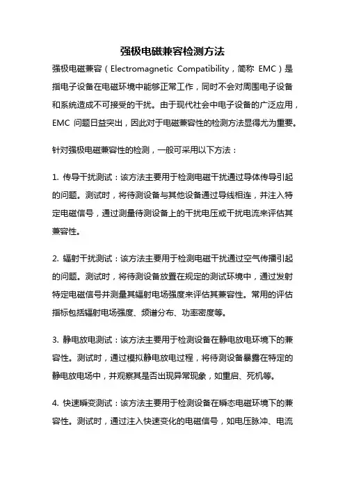 强极电磁兼容检测方法